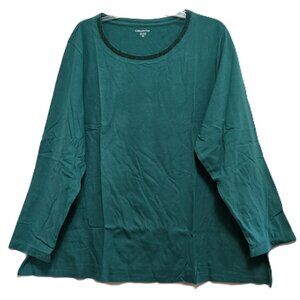 Coldwater Creek Dark Green Long Sleeve Top Size 3X